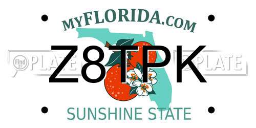 Z8TPK Florida License Plate