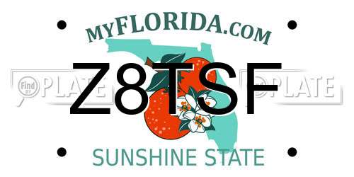 Z8TSF Florida License Plate