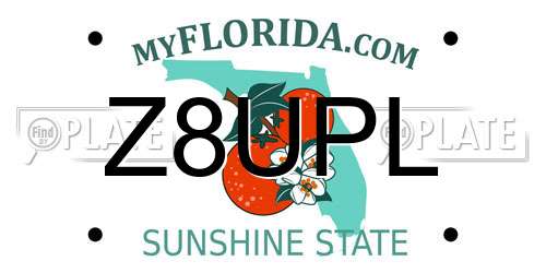 Z8UPL Florida License Plate