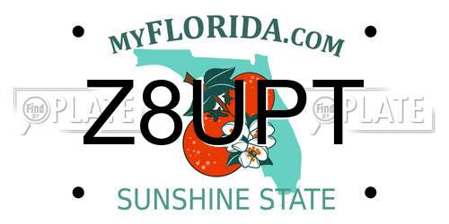 Z8UPT Florida License Plate