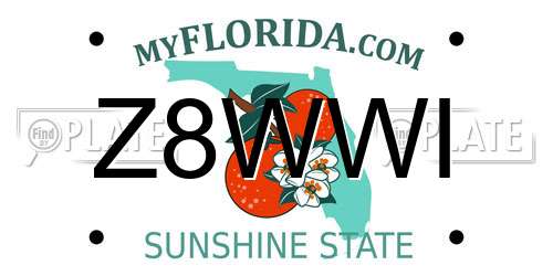 Z8WWI Florida License Plate