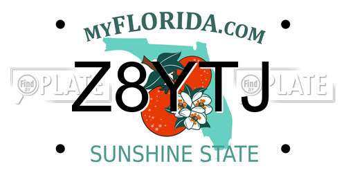 Z8YTJ Florida License Plate