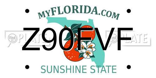Z90FVF Florida License Plate
