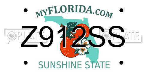 Z912SS Florida License Plate