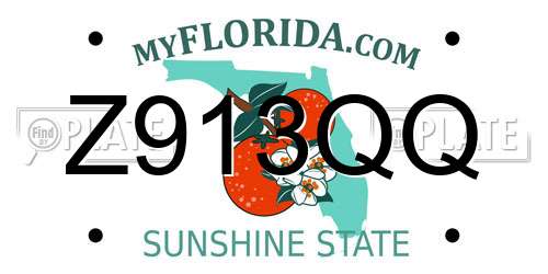 Z913QQ Florida License Plate