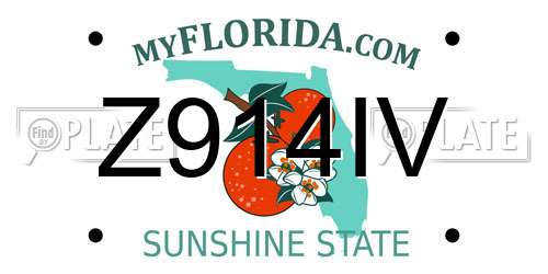 Z914IV Florida License Plate