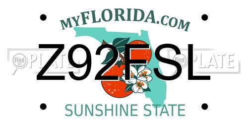 Z92FSL Florida License Plate