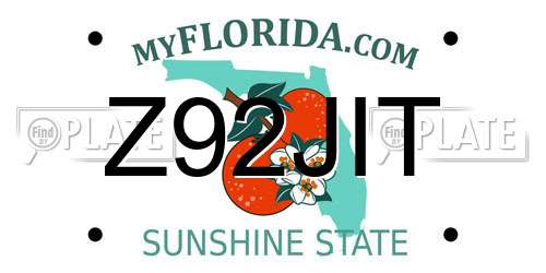 Z92JIT Florida License Plate