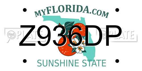 Z936DP Florida License Plate
