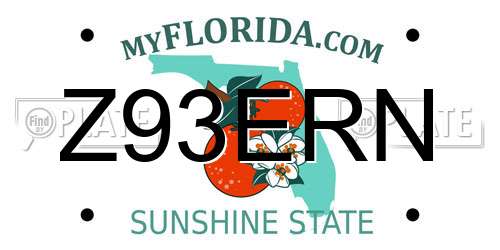 Z93ERN Florida License Plate