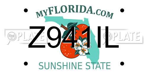Z941IL Florida License Plate