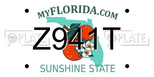 Z941T Florida License Plate