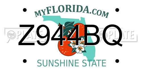 Z944BQ Florida License Plate