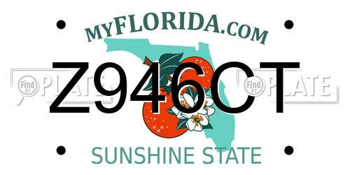 Z946CT Florida License Plate