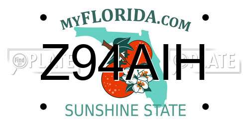 Z94AIH Florida License Plate