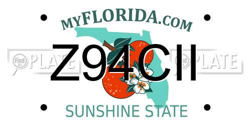 Z94CII Florida License Plate