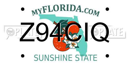 Z94CIQ Florida License Plate
