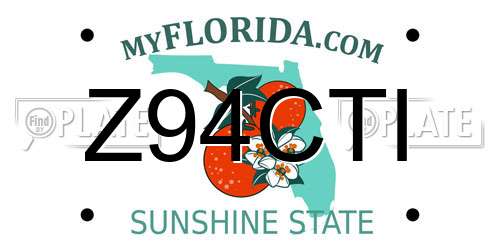 Z94CTI Florida License Plate
