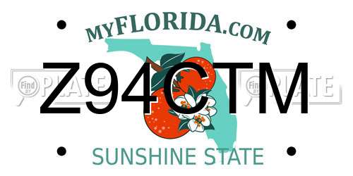 Z94CTM Florida License Plate