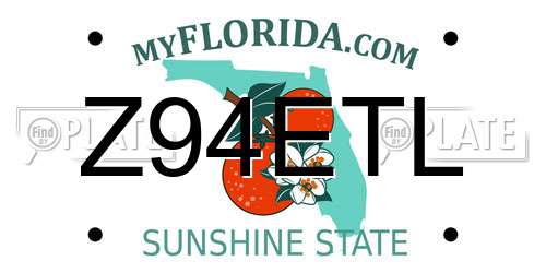 Z94ETL Florida License Plate