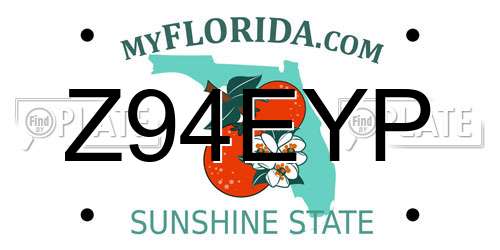 Z94EYP Florida License Plate