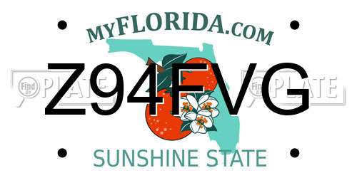 Z94FVG Florida License Plate