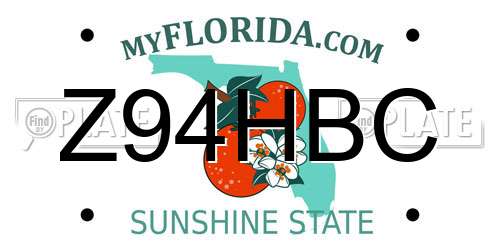 Z94HBC Florida License Plate