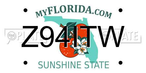 Z94ITW Florida License Plate