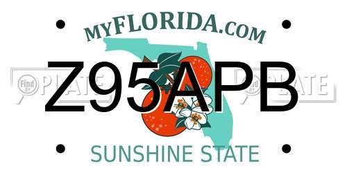 Z95APB Florida License Plate