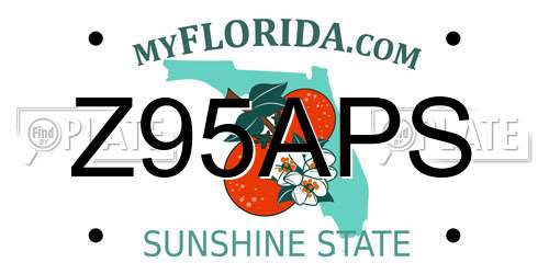 Z95APS Florida License Plate