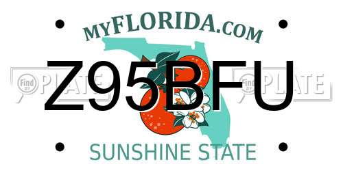 Z95BFU Florida License Plate