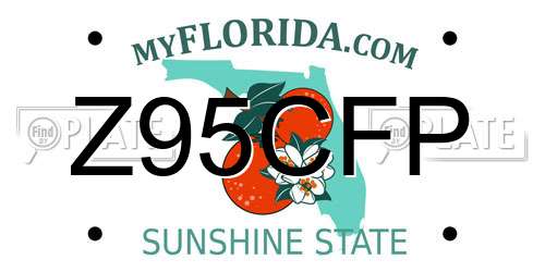 Z95CFP Florida License Plate