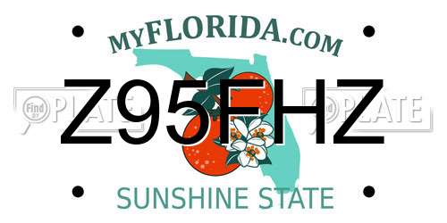 Z95FHZ Florida License Plate