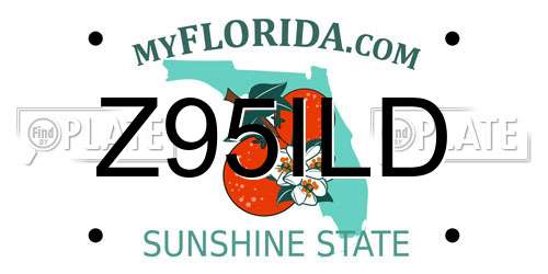 Z95ILD Florida License Plate