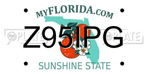 Z95IPG Florida License Plate