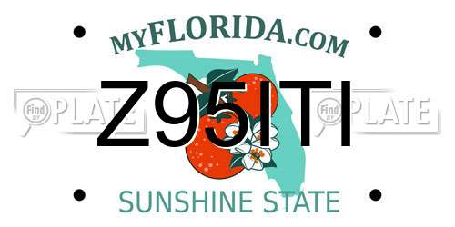 Z95ITI Florida License Plate
