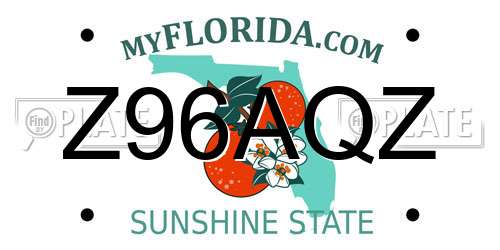 Z96AQZ Florida License Plate