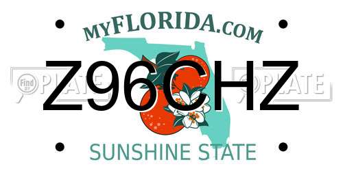 Z96CHZ Florida License Plate