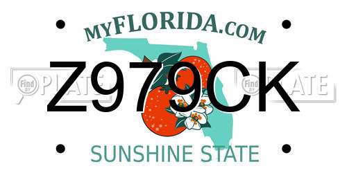 Z979CK Florida License Plate