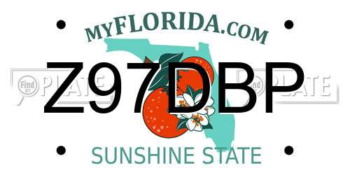 Z97DBP Florida License Plate