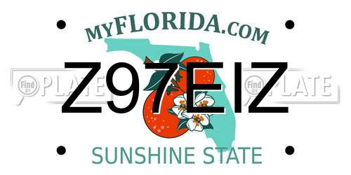 Z97EIZ Florida License Plate