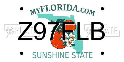 Z97FLB Florida License Plate