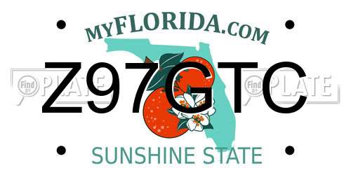 Z97GTC Florida License Plate