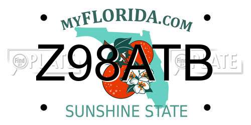 Z98ATB Florida License Plate