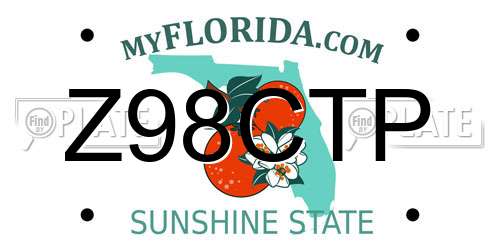 Z98CTP Florida License Plate