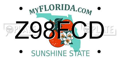Z98FCD Florida License Plate