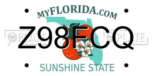 Z98FCQ Florida License Plate