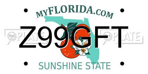Z99GFT Florida License Plate