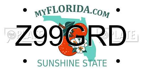 Z99GRD Florida License Plate