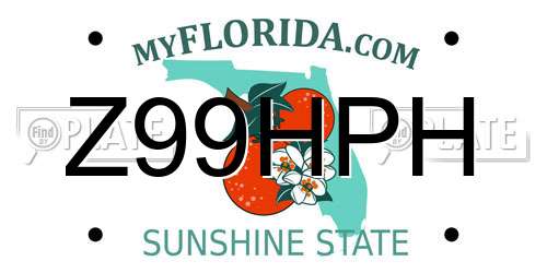 Z99HPH Florida License Plate